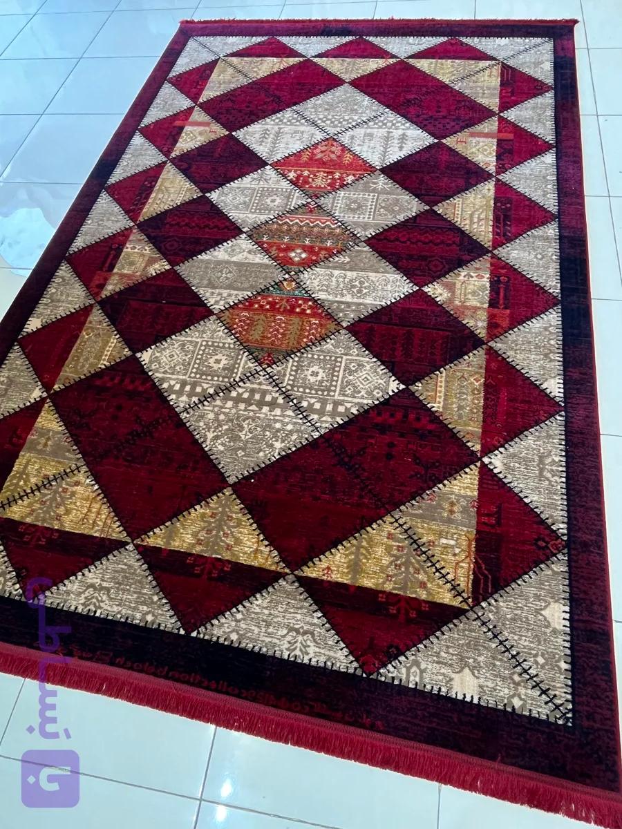 فرش زمینه لاکی طرح لوزی کد 4129