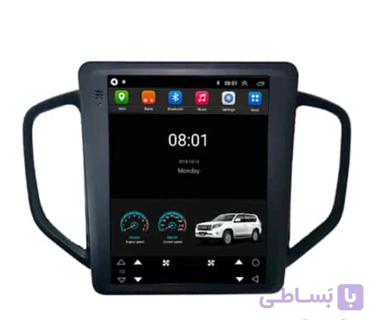 مانیتور اندروید تسلایی 9.7 اینچ تیگو 5 Tigo دارای کن باس کولر و بخاری دارای کارپلی — تصویر 1