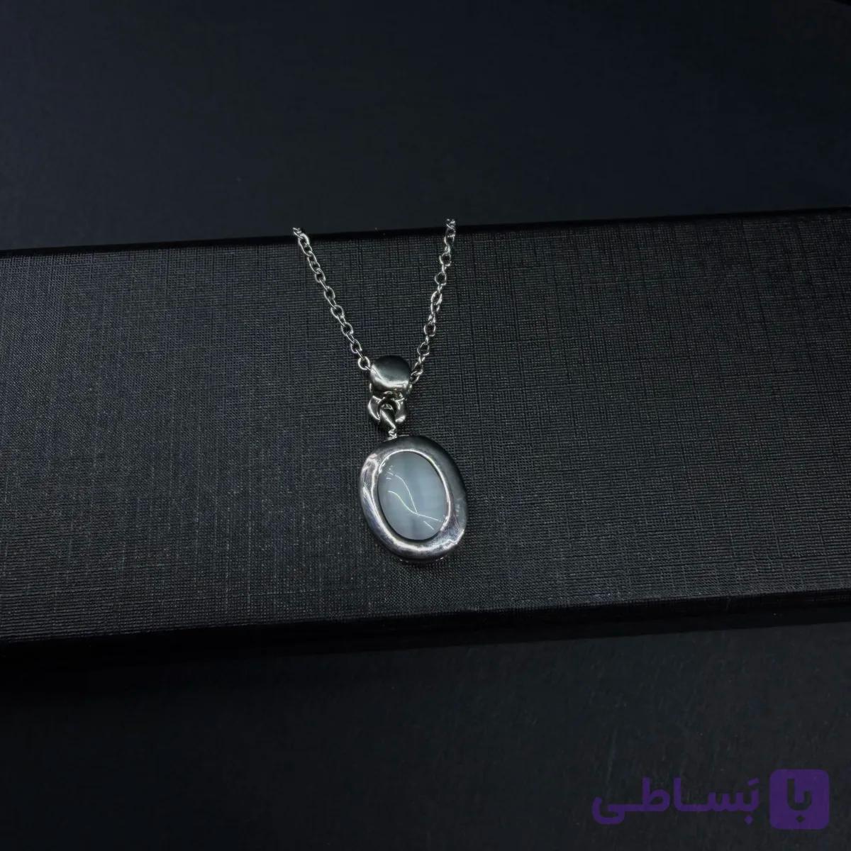 پلاک سنگ نقره ای
