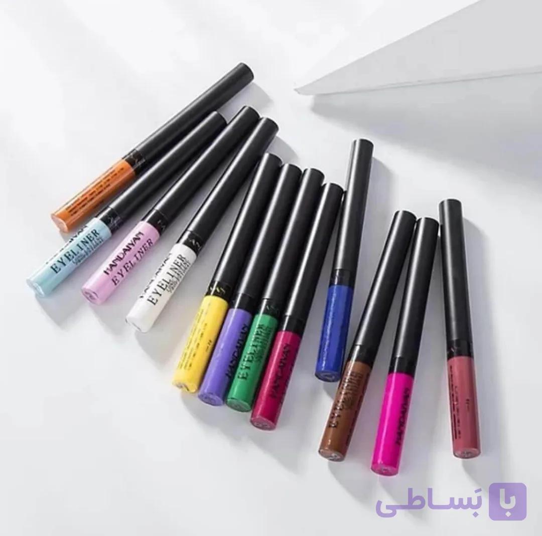 خط چشم رنگی 24 ساعته رنگ. بنفش