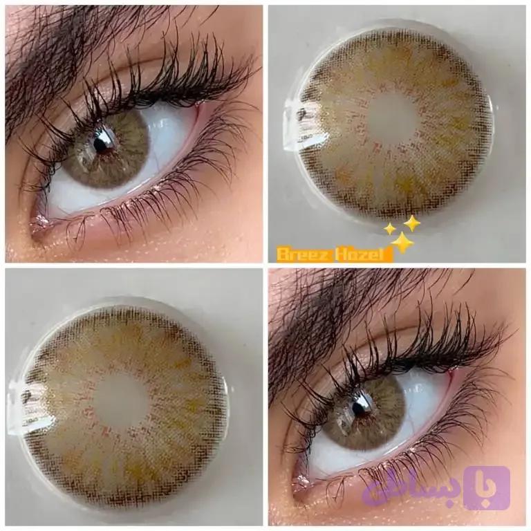 لنز رنگی چشم قهوه ای فندقی کد 5996