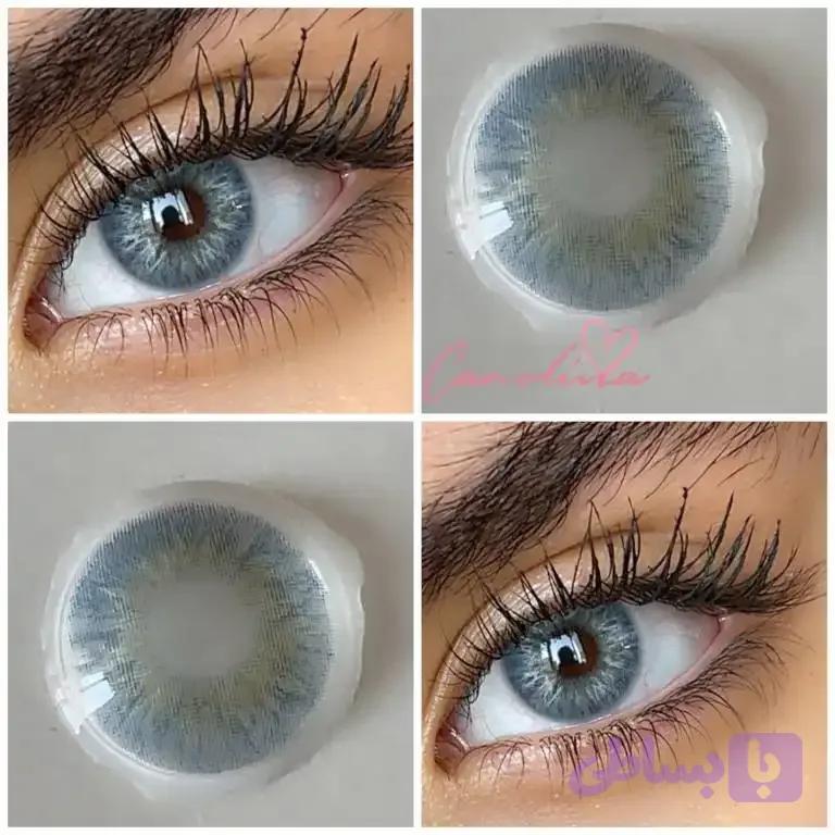 لنز رنگی چشم آبی طوسی پنج بعدی کد 5991