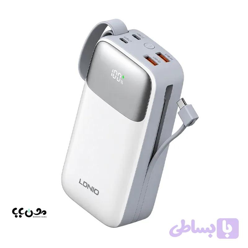 پاور بانک 30000 الدینیو PQ30 + کابل سرخود — تصویر 1
