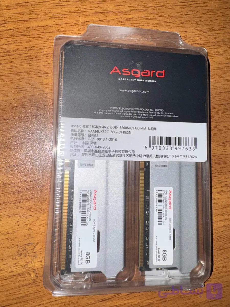 رم ازگارد8گیگ 32000 PC RAM Asqard ِِDDR4. 8GB 3200MHZ GAMING
