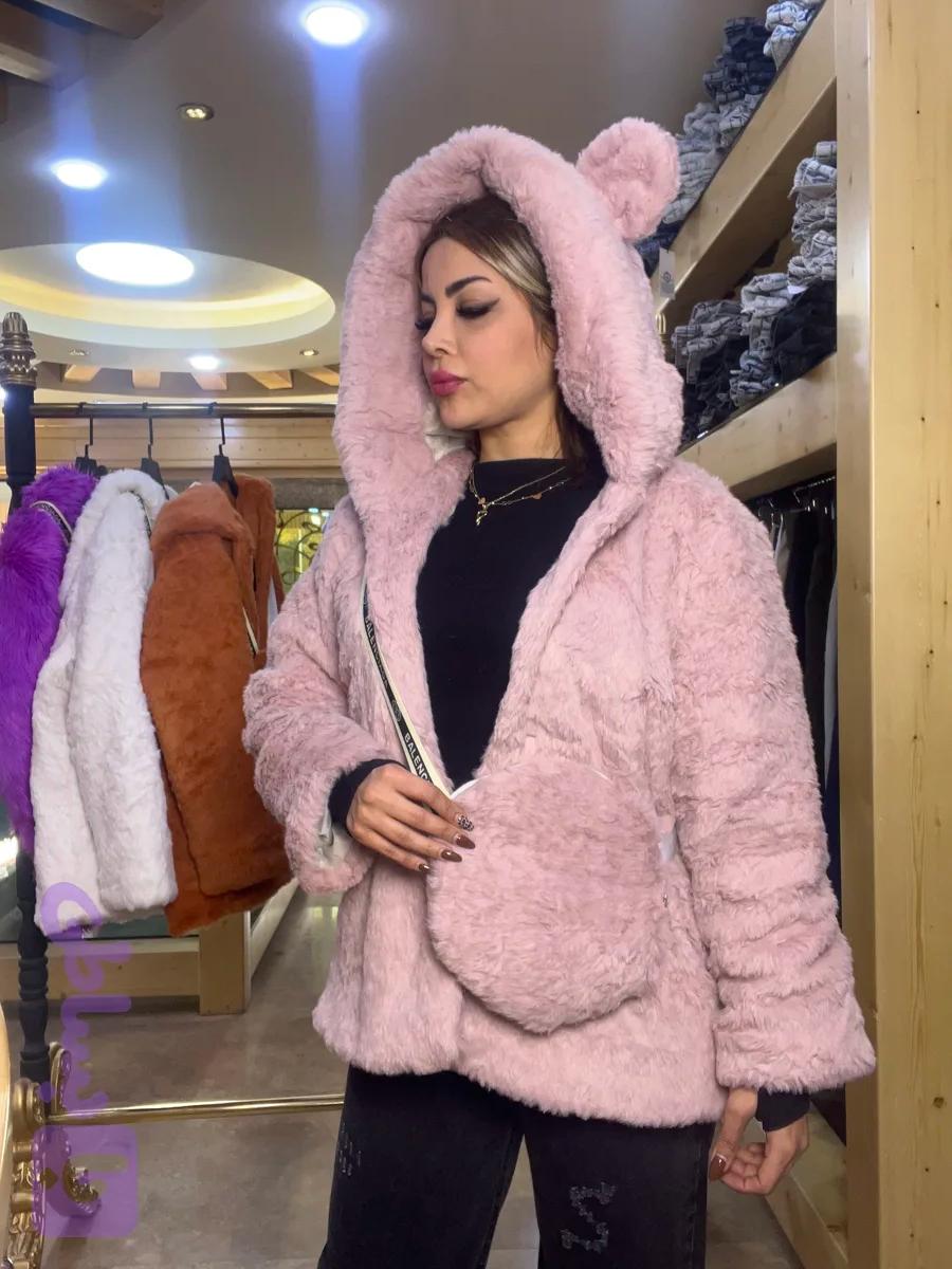 کت خز کلاهدار وارداتی