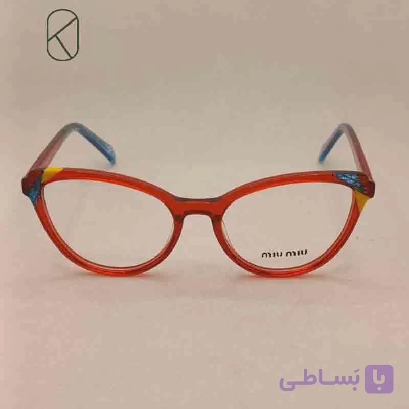 عینک طبی زنانه برند miu miu مدل ویفر کت کد xl6019c2 — تصویر 1