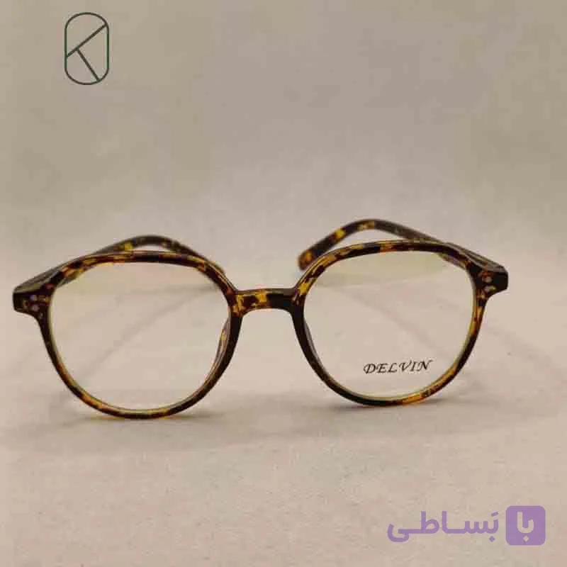 عینک طبی برند دلوین مدل گرد کد 19145 — تصویر 1