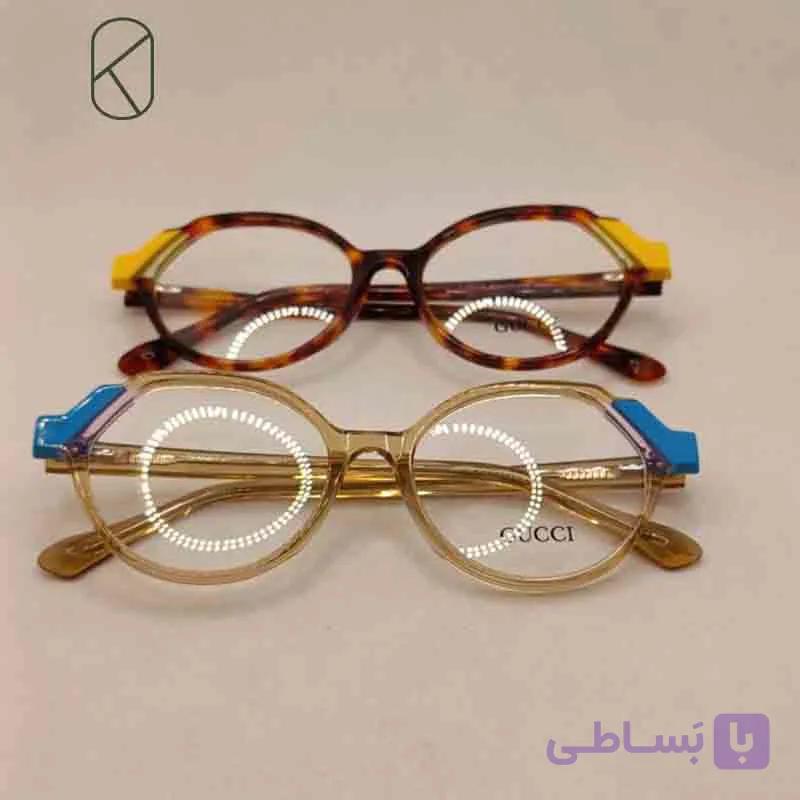 عینک طبی برند گوچي (Gucci) مدل چند ضلعی کد 17445 — تصویر 1