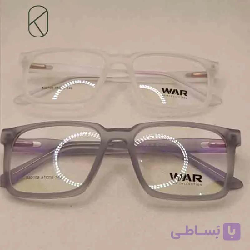 عینک طبی برند WAR کائوچویی مدل مربعی کد 9301095118140 — تصویر 1