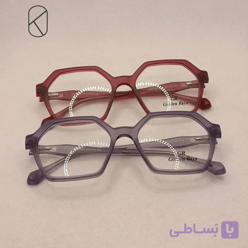 عینک طبی زنانه برند Golden Rays مدل چند ضلعی کد 7138 RB — تصویر 1
