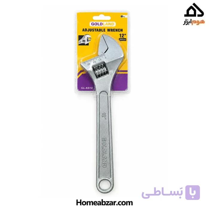 آچار فرانسه سایز ۱۲ گلد لند مدل GL-AS12 — تصویر 1