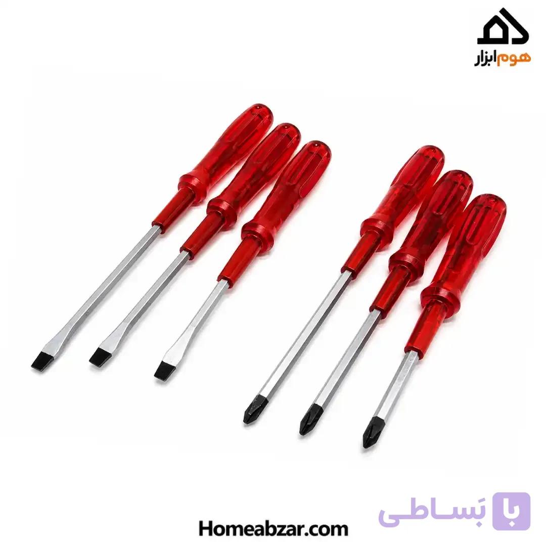 مجموعه پیچ‌گوشتی کریستالی ۶ عددی جیاچینگ — تصویر 1
