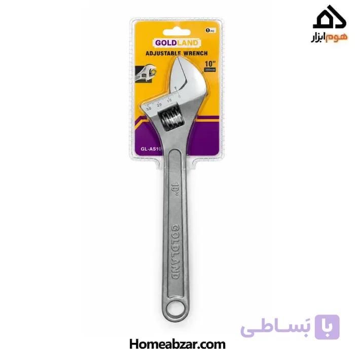 آچار فرانسه سایز ۱۰ گلد لند مدل GL-AS10 — تصویر 1