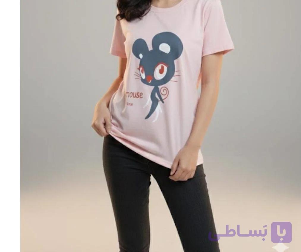 تیشرت زنانه طرح موش