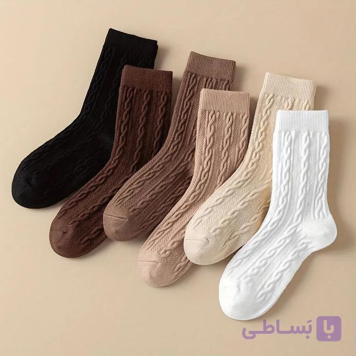 جوراب ساقدار زنانه برجسته زنجیری