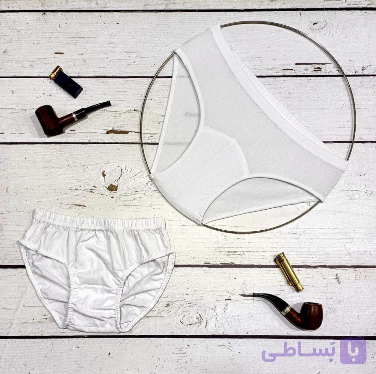 شورت لیفه ای سفید مردانه نخ پنبه اعلاء  XL