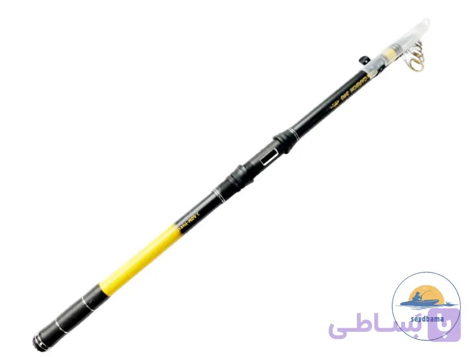 چوب ماهیگیری بنکس|لنسر ماهیگیری banax carbon 360 با طول 3.6 متر زرد مشکی — تصویر 1
