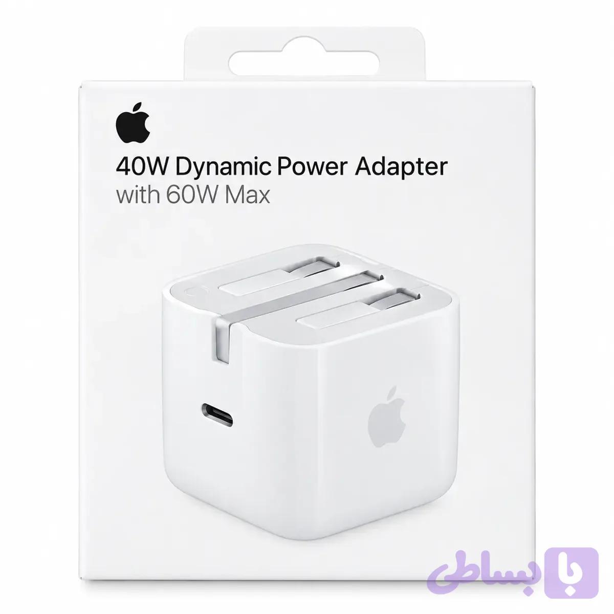 شارژر ۴۰ وات اپل مدل Dynamic A3335 سه پین USB-C با گارانتی — تصویر 1