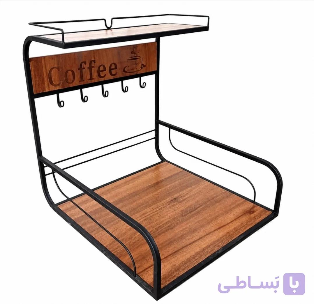 استند اسپرسوساز و کافی بار رومیزی چوب و فلز