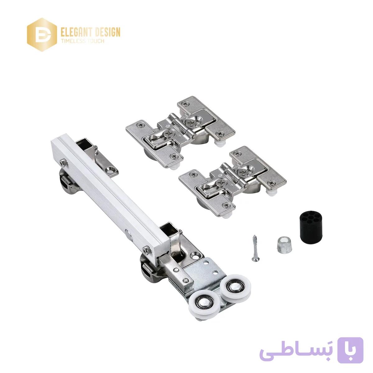 مکانیزم درب ریلی آکاردئونی ۴ درب بلو بدون ریل از کف BT10 — تصویر 1