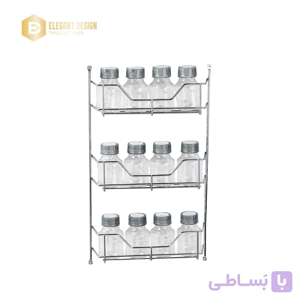 جاادویه 12 قوطی پلاستیکی آدلان مدل گلارین کد 801 — تصویر 1
