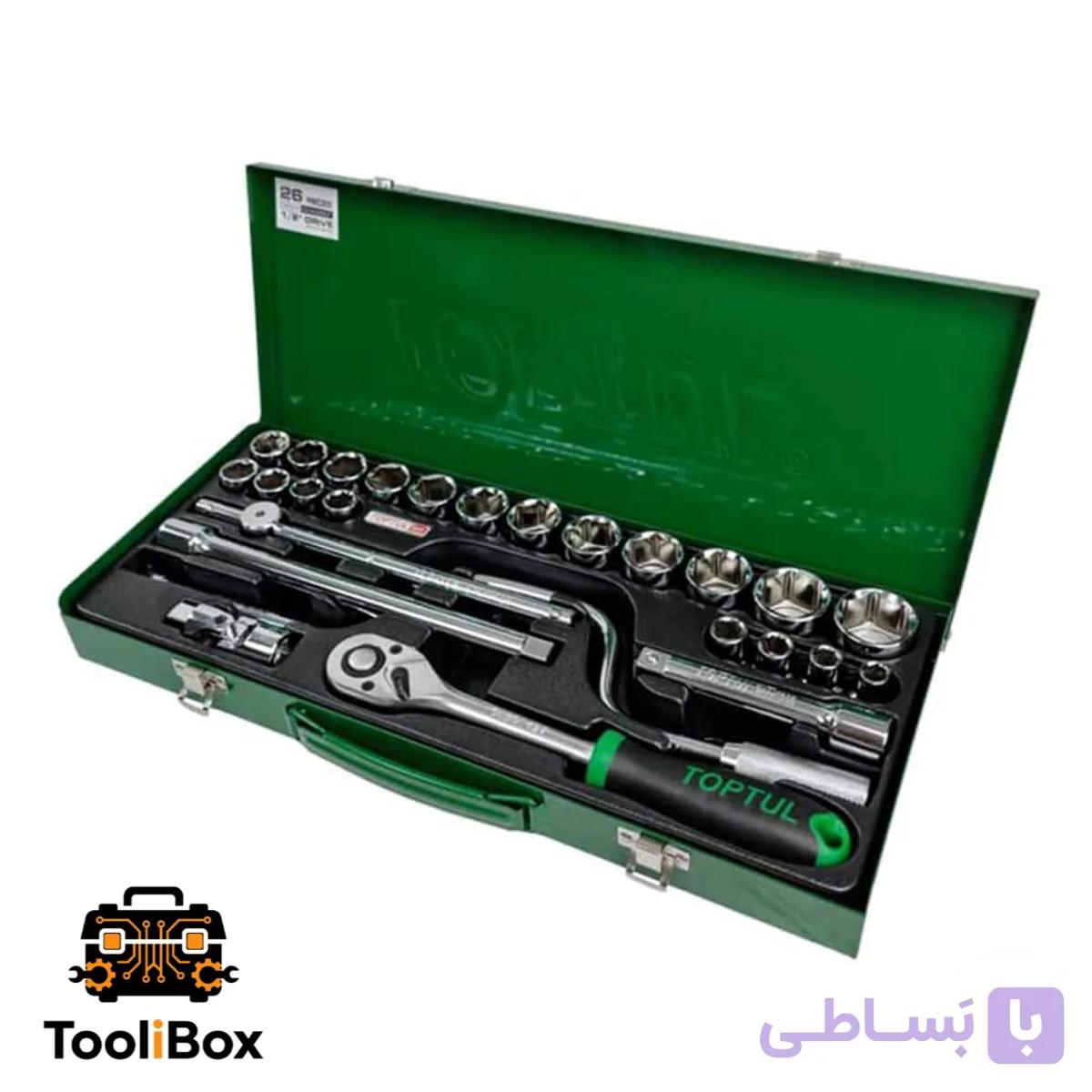 جعبه بکس 1/2 کوتاه 6 پر 26 پارچه تاپ تول -GCAD2607
