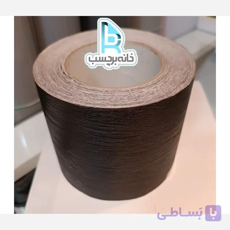 برچسب قرنیز طرح چوب برجسته قهوه ای سوخته ونگه کد 6210 10 سانت