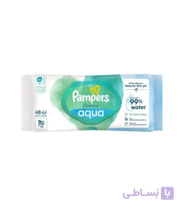 دستمال مرطوب مدل آکوا پمپرز Pampers — تصویر 1