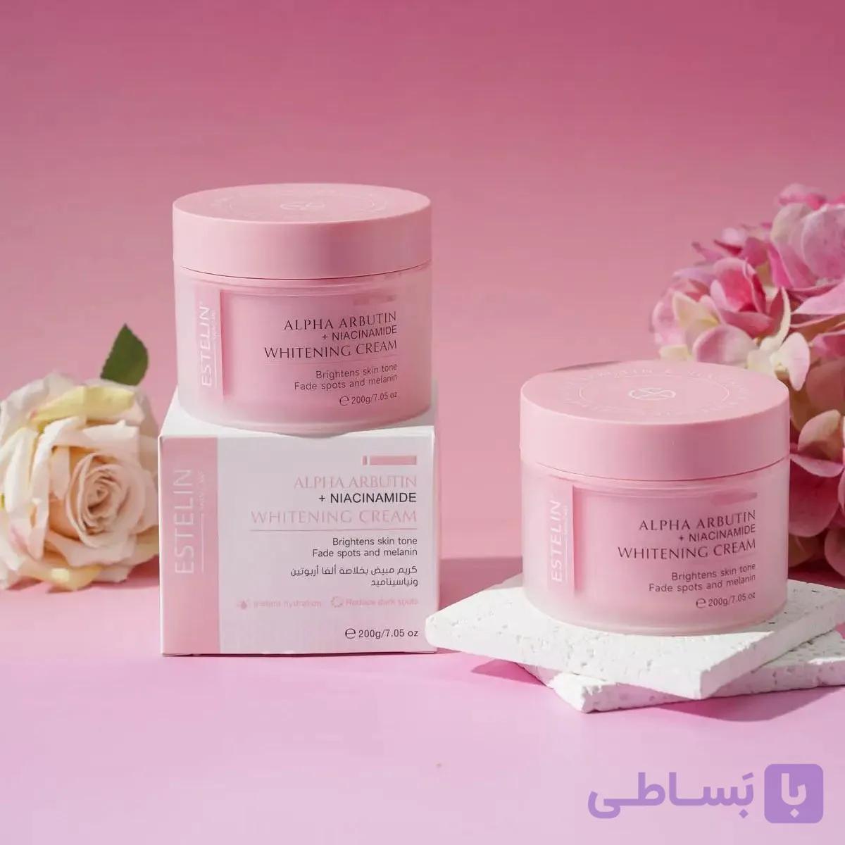 کرم نیاسینامید و آلفا آربوتین استلین 200 گرم Estelin Peptide + Collagen Firming Cream