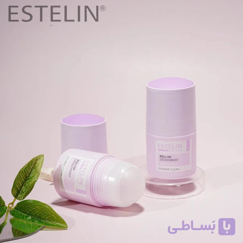 مام رول ضدتعریق و دئودورانت استلین مدل Shower Clean حجم 50 میل Estelin Shower Clean Roll-On Deodorant