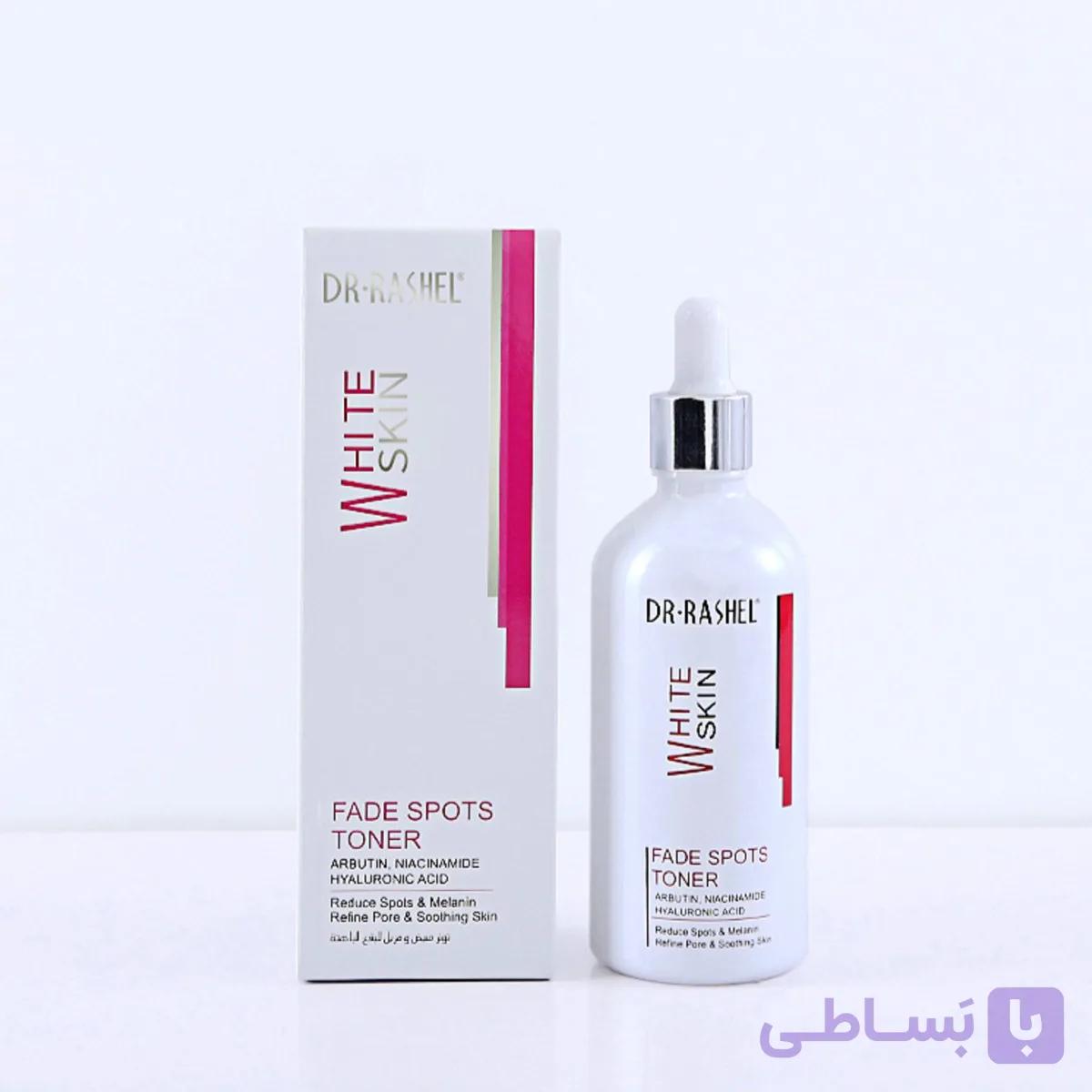 تونر صورت نیاسینامید و آربوتین دکترراشل ضدلک 100 میل DR.RASHEL Whitening Fade Spots Toner