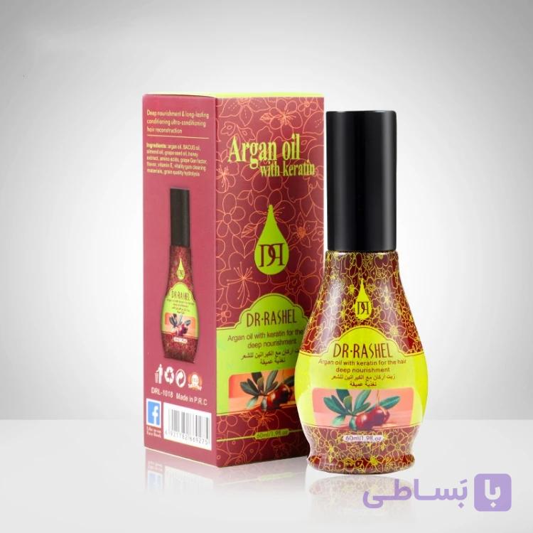 روغن مو آرگان و کراتین مغذی ضد ریزش دکتر راشل حجم60میل