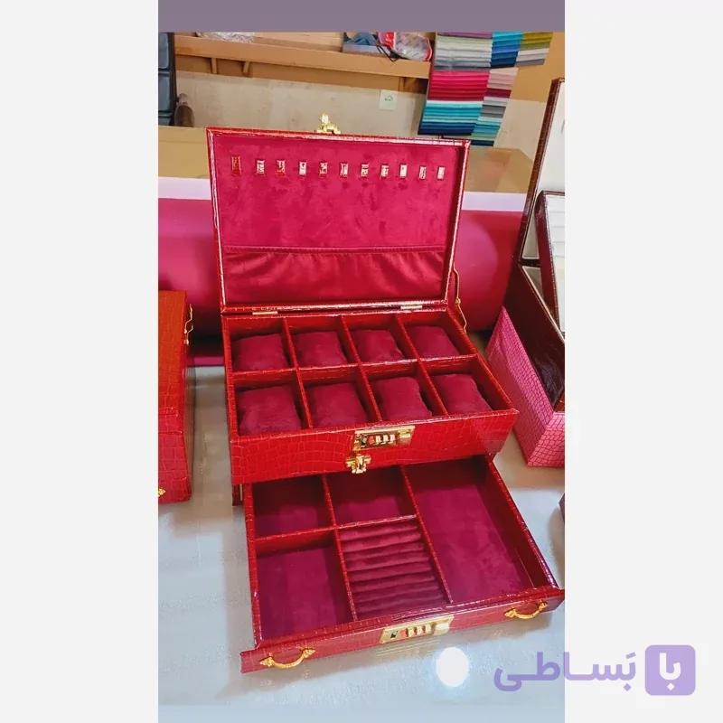 جعبه ساعت و جواهرات چرمی