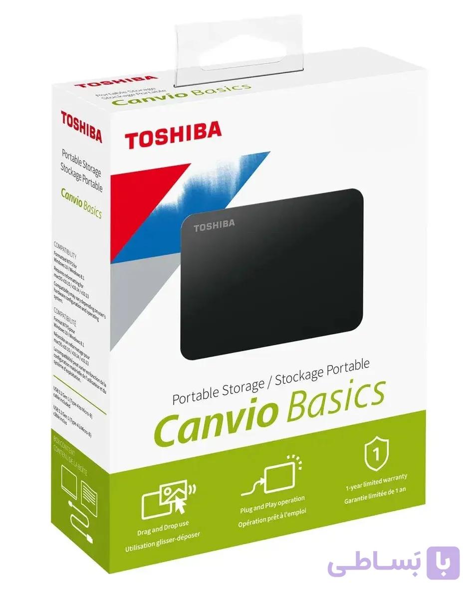 هارد اکسترنال ۱ ترابایت برند توشیبا مدل Canvio Basics با گارانتی 12 ماهه