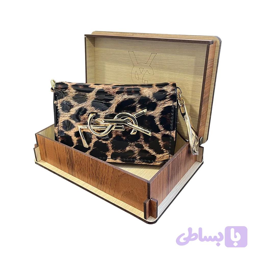 کیف جا کارتی پلنگی YSL کد 1103 — تصویر 1