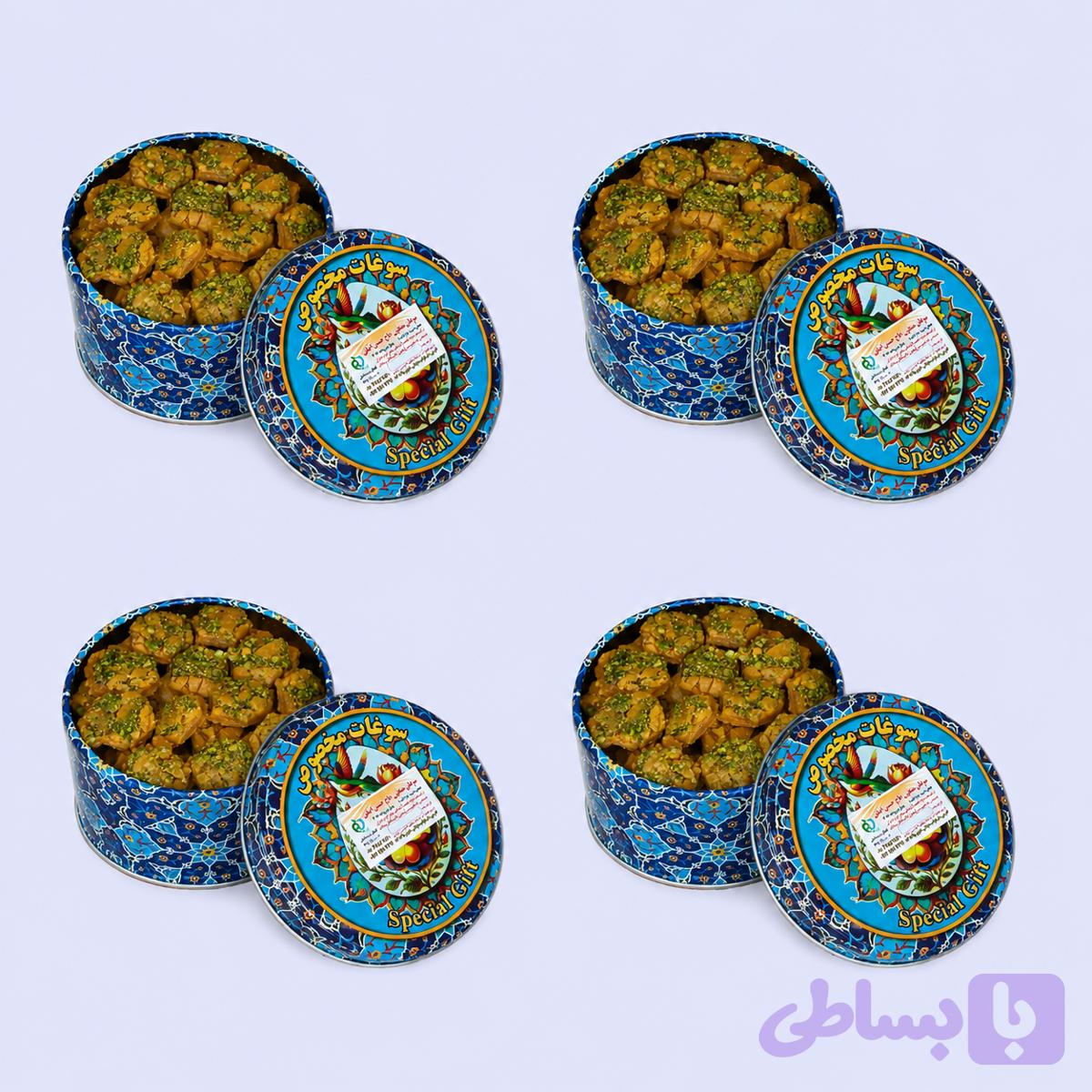 سوهان حبه ای با کره و نباتی مخلوط 230 گرمی مجموعه 4 قوطی — تصویر 1