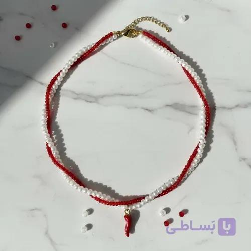 گردنبند فلفل بند مرواریدی