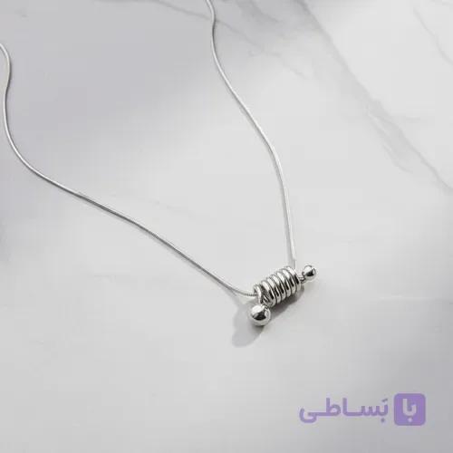 گردنبند دو گوی پیچ خورده