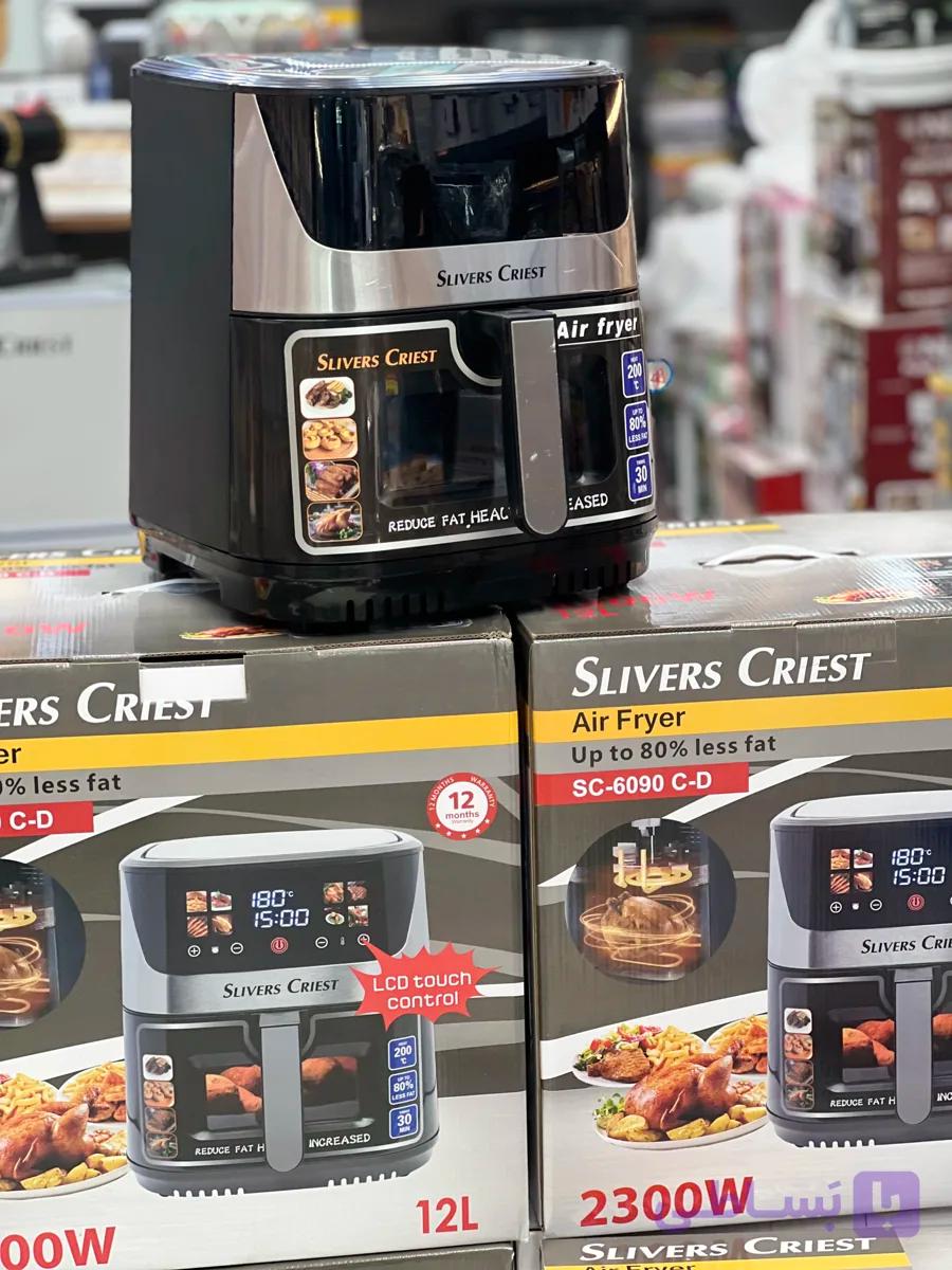 سرخ‌کن بدون روغن سیلور کریست  SC-6090 | طعم واقعی با تا ۸۰٪ چربی کمتر، ظرفیت ۱۲ لیتر و کنترل لمسی LCD