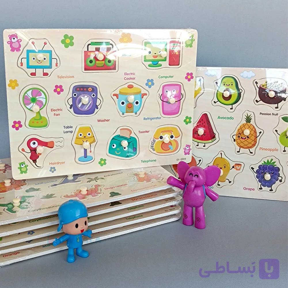 پازل جاگذاری آموزش اعداد و اشکال تمام چوبی — تصویر 1
