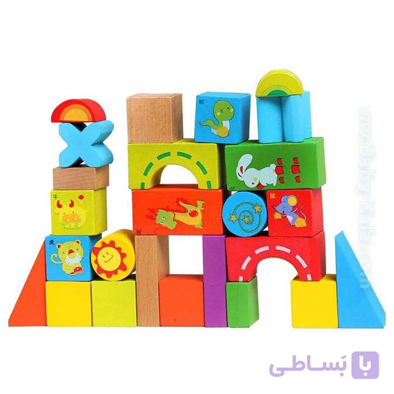 بلوک چوبی طرح حیوانات Zuwansi — تصویر 1