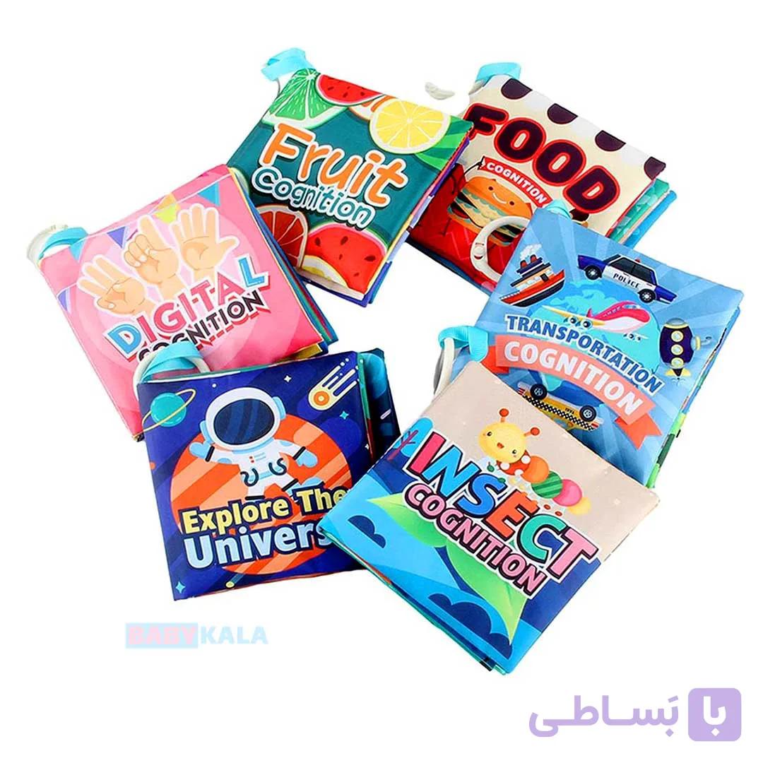 کتاب پارچه ای و آموزشی صدادار مجموعه 6 عددی + فیلم محصول — تصویر 1