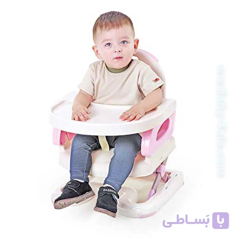 صندلی غذا پرتابل کودک ماستلا صورتی Mastela — تصویر 1