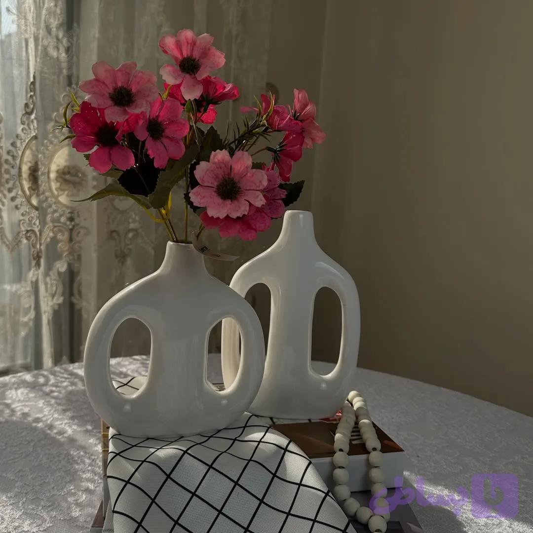 گلدان سرامیکی سفید