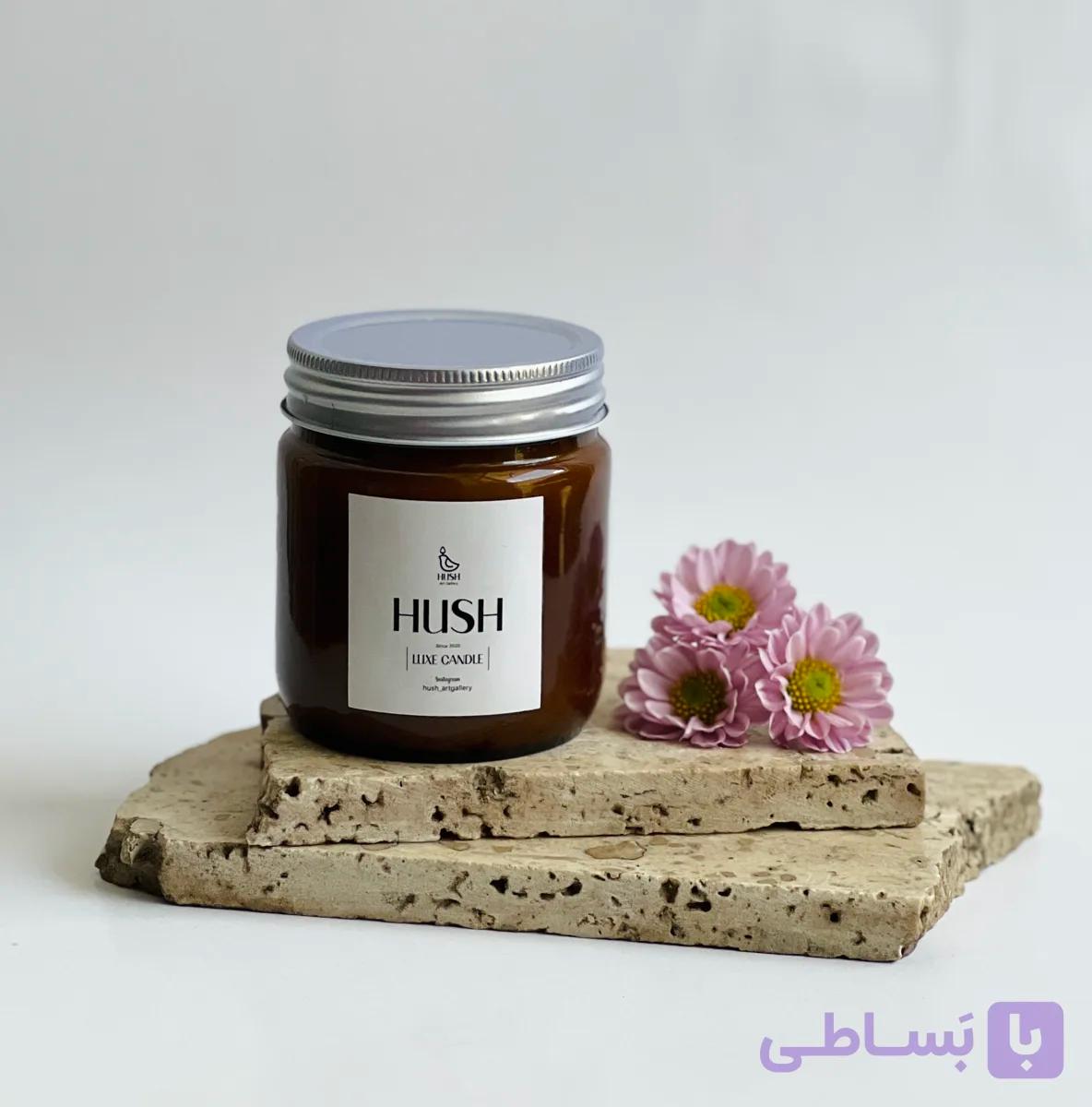 شمع شیشه قهوه ای