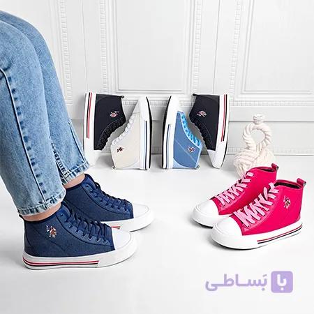 کفش اسپرت poloدخترانه باران کد 9835 — تصویر 1