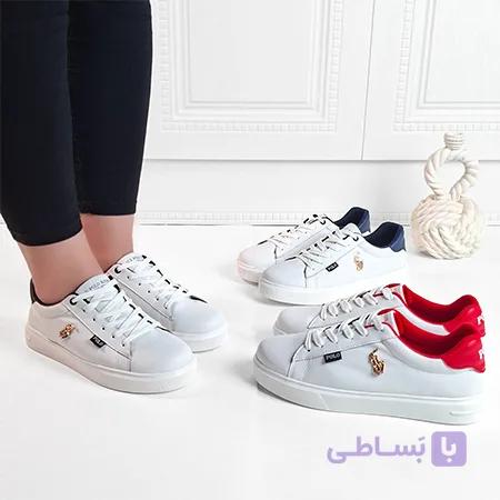 کفش ونس سفید دخترانه باران مدل 9847 — تصویر 1