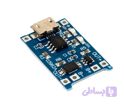 ماژول شارژ باطری تک سل با محافظ شارژ TP4056 Android — تصویر 1