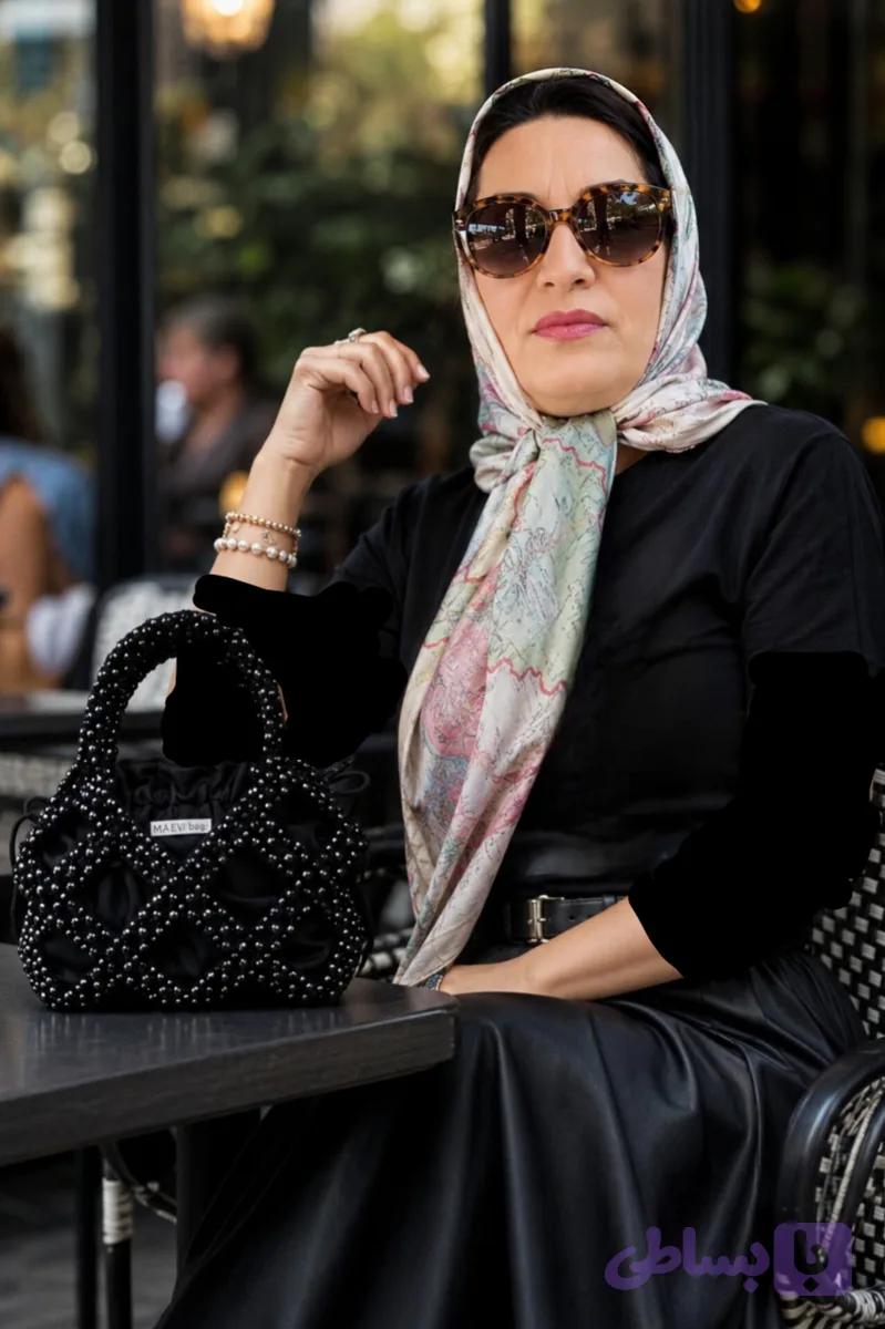 کیف زنانه یاقوت مروارید بافی