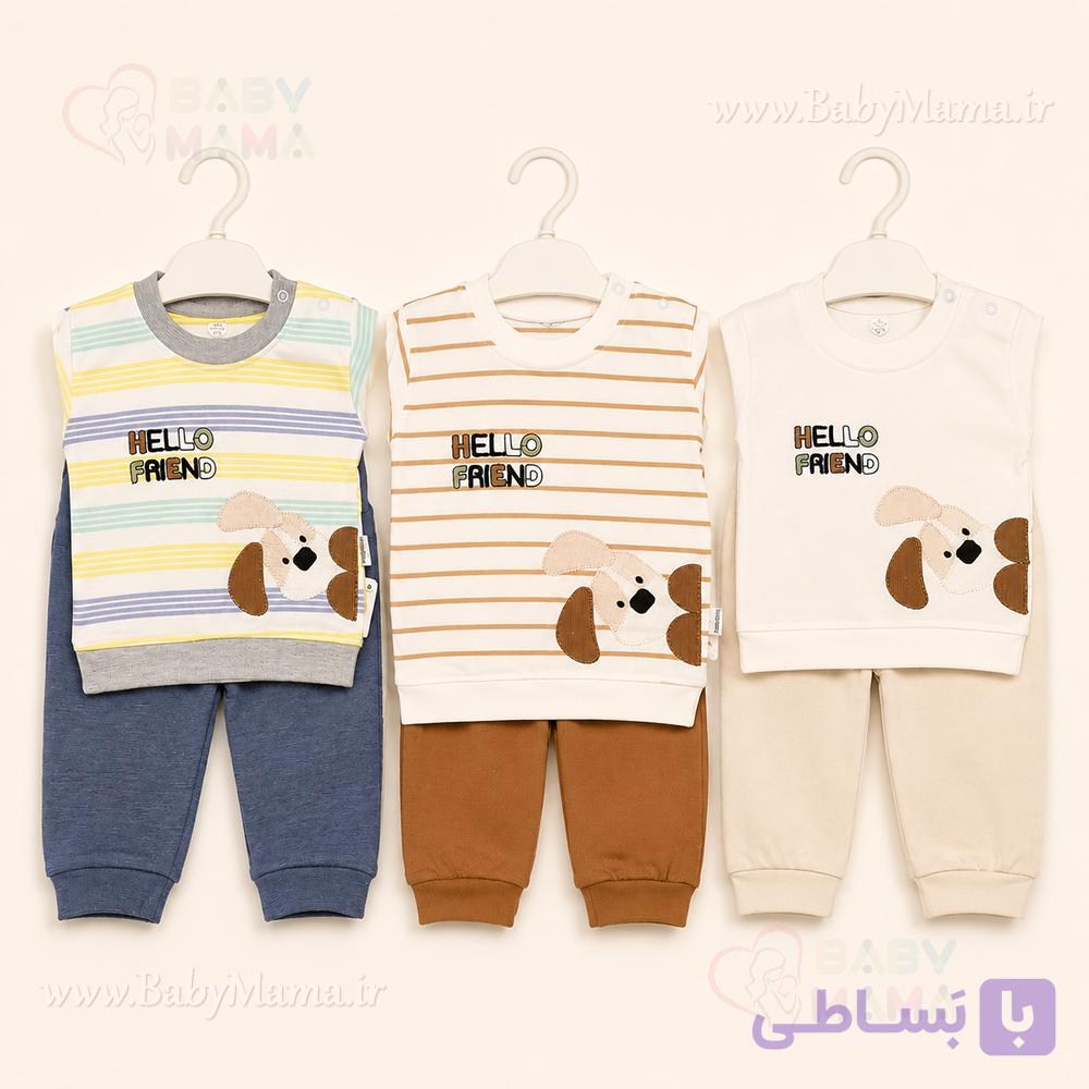بلوز و شلوار گلدوزی hrlli friend مون بیبی — تصویر 1